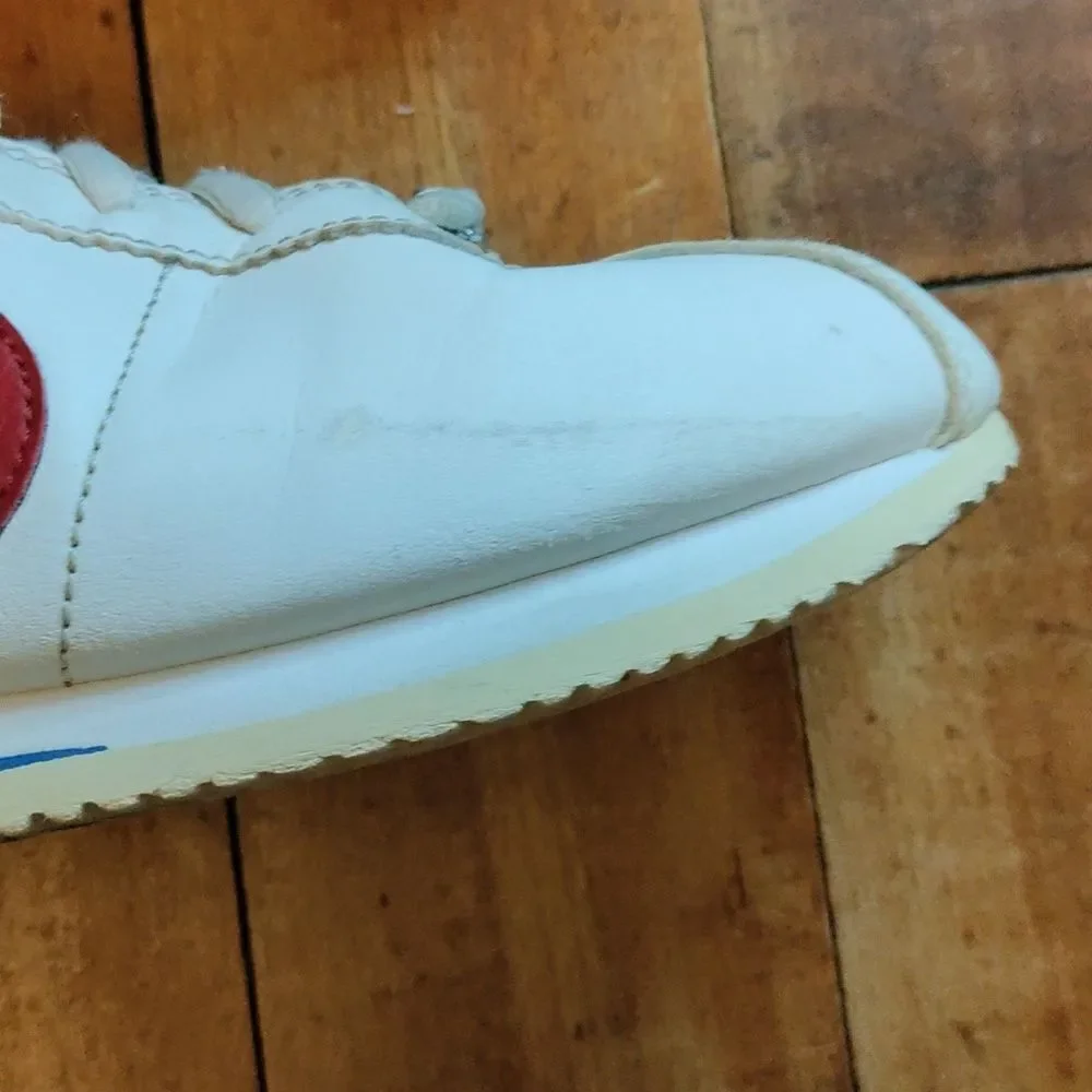 Nike Cortez Sneakers 7Y White Red Blue Retro Unisex